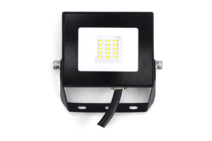 COMPACT SLIM FLOODLIGHT 10W 1000LM 4000K 120 BEAM 100LM/W IP65 IK08 INTEGRAL LED BLACK - ILFLE015