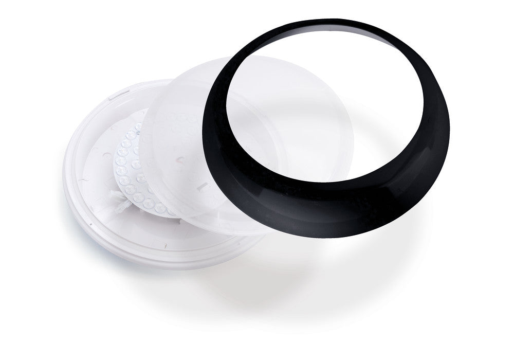 TOUGH SHELL PRO BULKHEAD 325MM DIA IP66 8/12/16W 3000/4000/6000K IK10 120 BEAM NON-DIMM BLACK 120LM/W - ILBHA075