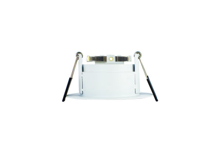 EVOFIRE FIRE RATED DOWNLIGHT 70MM CUTOUT IP65 WHITE RECESSED +GU10 HOLDER INTEGRAL - ILDLFR70E001