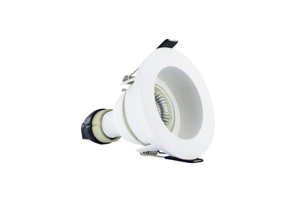 EVOFIRE FIRE RATED DOWNLIGHT 70MM CUTOUT IP65 WHITE RECESSED +GU10 HOLDER INTEGRAL - ILDLFR70E001