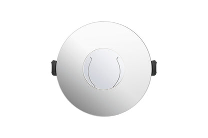 EVOFIRE FIRE RATED DOWNLIGHT 70-100MM CUTOUT IP65 POLISHED CHROME ROUND +GU10 HOLDER INTEGRAL - ILDLFR70D021