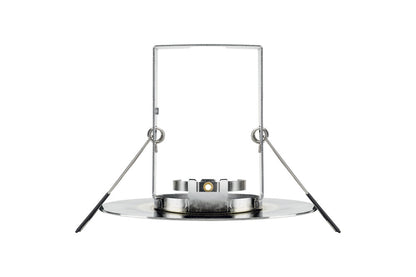EVOFIRE FIRE RATED DOWNLIGHT 70-100MM CUTOUT IP65 POLISHED CHROME ROUND +GU10 HOLDER & INSULATION GUARD INTEGRAL - ILDLFR70D020