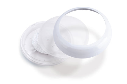 TOUGH SHELL PRO BULKHEAD MICROWAVE SENSOR 325MM DIA IP66 8/12/16W 3000/4000/6000K IK10 120 BEAM NON-DIMM WHITE 120LM/W - ILBHA072