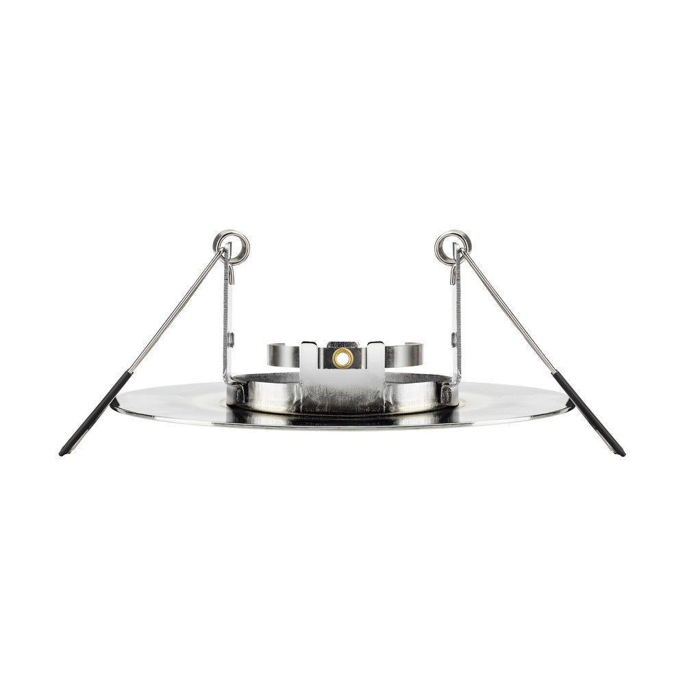 EVOFIRE FIRE RATED DOWNLIGHT 70-100MM CUTOUT IP65 POLISHED CHROME ROUND +GU10 HOLDER INTEGRAL - ILDLFR70D021
