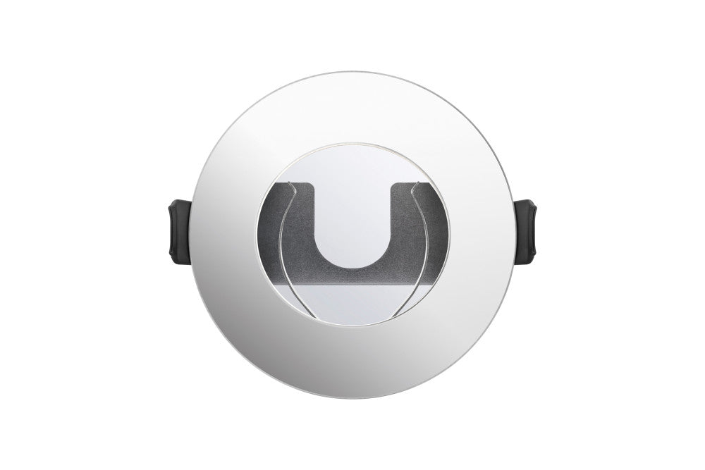 EVOFIRE FIRE RATED DOWNLIGHT 70MM CUTOUT IP65 POLISHED CHROME ROUND +GU10 HOLDER & INSULATION GUARD INTEGRAL - ILDLFR70D018