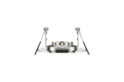 EVOFIRE FIRE RATED DOWNLIGHT 70MM CUTOUT IP65 POLISHED CHROME ROUND +GU10 HOLDER INTEGRAL - ILDLFR70D017