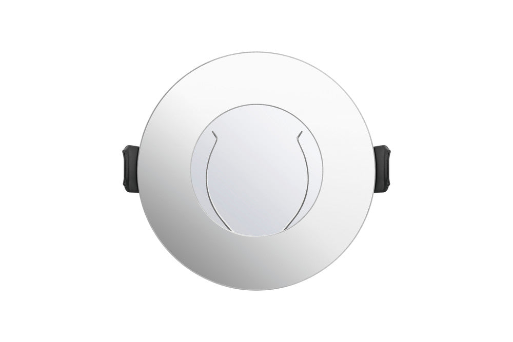 EVOFIRE FIRE RATED DOWNLIGHT 70MM CUTOUT IP65 POLISHED CHROME ROUND +GU10 HOLDER INTEGRAL - ILDLFR70D017