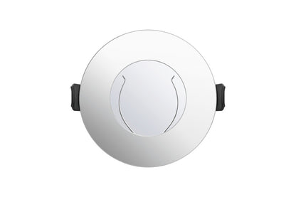 EVOFIRE FIRE RATED DOWNLIGHT 70MM CUTOUT IP65 POLISHED CHROME ROUND +GU10 HOLDER INTEGRAL - ILDLFR70D017