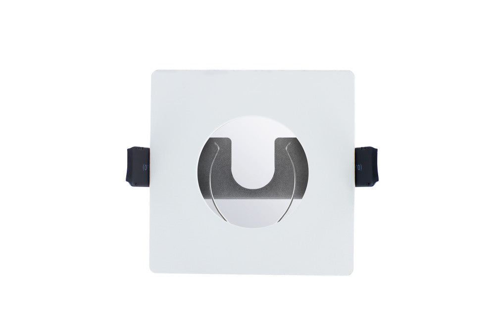 EVOFIRE FIRE RATED DOWNLIGHT 70MM CUTOUT IP65 WHITE SQUARE +GU10 HOLDER & INSULATION GUARD INTEGRAL - ILDLFR70D009