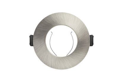 EVOFIRE FIRE RATED DOWNLIGHT 70MM CUTOUT 4PACK IP65 SATIN NICKEL ROUND +GU10 HOLDER INTEGRAL - ILDLFR70D002-4