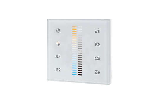 RF WALL MOUNT TOUCH REMOTE COLOUR TEMPERATURE CHNAGE 4 ZONE 100-240 AC INPUT WHITE INTEGRAL - ILRC021