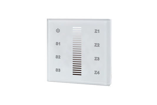 RF WALL MOUNT TOUCH REMOTE SINGLE COLOUR 4 ZONE 100-240 AC INPUT WHITE INTEGRAL - ILRC020