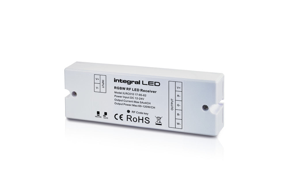 RF RECEIVER AND REMOTE TOUCH AND BUTTON RGBW 12-24V CONSTANT VOLTAGE 240W(12V) AND 480W(24V) INTEGRAL - ILRC010
