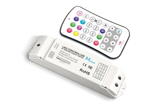 RF RECEIVER AND REMOTE BUTTON RGBW 5-24V CONSTANT VOLTAGE 100W(5V) AND 240W(12V) AND 480W(24V) INTEGRAL - ILRC008