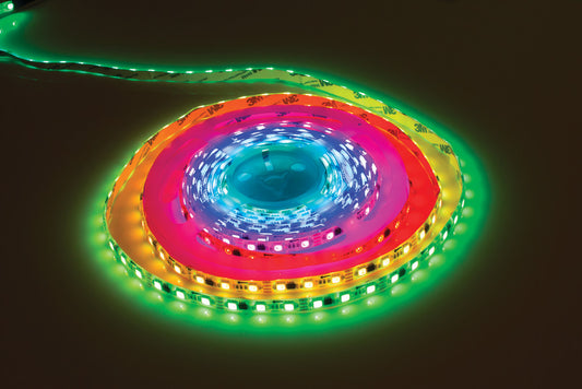 DIGITAL PIXEL STRIP IP65 5M RGB 12V 14.4W/M 60LED/M 10MM WIDTH 115 BEAM BAG PACK INTEGRAL - ILSTRGBB074E