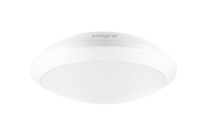 TOUGH SHELL+ BULKHEAD EMERGENCY 3HR AND MICROWAVE SENSOR 308MM DIA IP66 1400LM 15W 4000K IK10 110 BEAM NON-DIMM WHITE 93LM/W INTEGRAL - ILBHA059