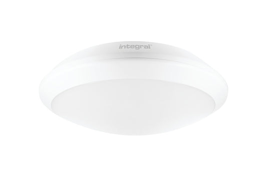 TOUGH SHELL+ BULKHEAD EMERGENCY 3HR AND MICROWAVE SENSOR 308MM DIA IP66 1400LM 15W 4000K IK10 110 BEAM NON-DIMM WHITE 93LM/W INTEGRAL - ILBHA059
