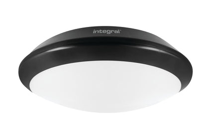 TOUGH SHELL+ BULKHEAD EMERGENCY 3HR AND MICROWAVE SENSOR 350MM DIA IP66 2400LM 24W 4000K IK10 120 BEAM NON-DIMM BLACK 100LM/W INTEGRAL - ILBHA044