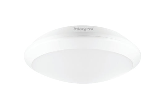 TOUGH SHELL+ BULKHEAD EMERGENCY 3HR 350MM DIA IP66 2400LM 24W 4000K IK10 120 BEAM NON-DIMM WHITE 100LM/W INTEGRAL - ILBHA038