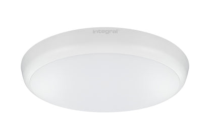 SLIMLINE CEILING/WALL LIGHT 300MM DIA IP54 1584LM 18W 4000K IK10 120 BEAM NON-DIMM WHITE 88LM/W INTEGRAL - ILBHC006