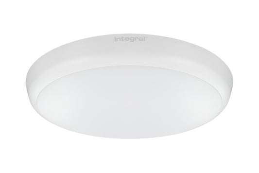 SLIMLINE CEILING/WALL LIGHT MICROWAVE SENSOR 300MM DIA IP54 1584LM 18W 4000K IK10 120 BEAM NON-DIMM WHITE 88LM/W INTEGRAL - ILBHC012