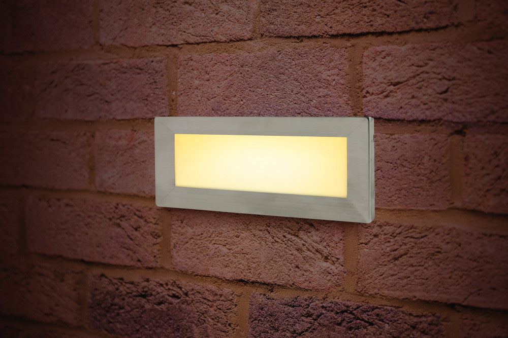 OUTDOOR RECESSED WALL LIGHT BRICK IP65 180LM 3.8W 3000K DOWN LIGHT STAINLESS STEEL INTEGRAL - ILBLA015