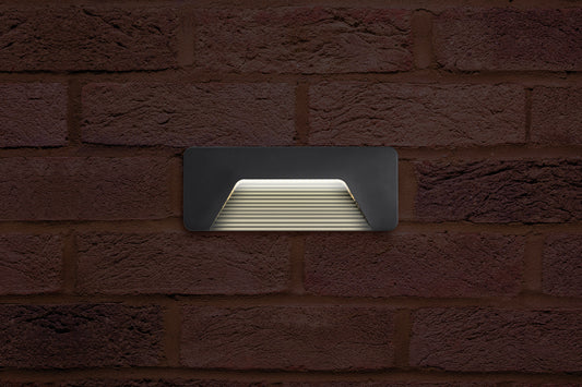 OUTDOOR DECORATIVE WALL LIGHT PATHLUX BRICK IP65 150LM 3W 3000K DOWN LIGHT DARK GREY INTEGRAL - ILBLA017