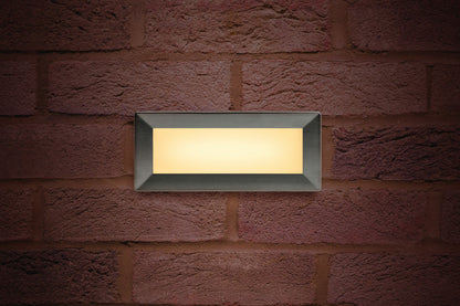 OUTDOOR RECESSED WALL LIGHT BRICK IP65 180LM 3.8W 3000K DOWN LIGHT STAINLESS STEEL INTEGRAL - ILBLA015