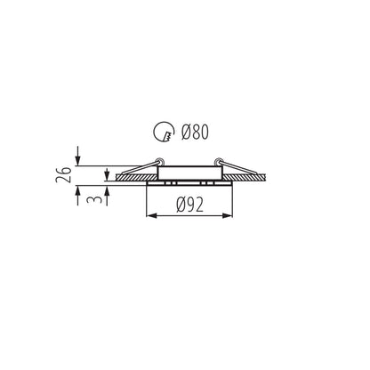 Ceiling-mounted spotlight fitting SEIDY