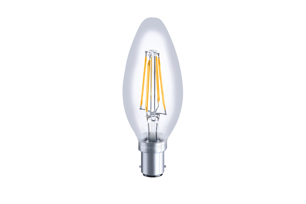OMNI FILAMENT CANDLE BULB B15 470LM 3.4W 2700K DIMMABLE 330 BEAM CLEAR FULL GLASS INTEGRAL - ILCANDB15D051