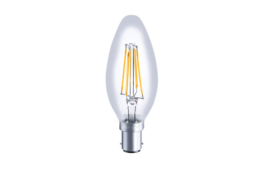 OMNI FILAMENT CANDLE BULB B15 470LM 3.4W 2700K DIMMABLE 330 BEAM CLEAR FULL GLASS INTEGRAL - ILCANDB15D051