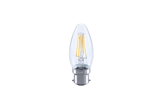 OMNI FILAMENT CANDLE BULB B22 470LM 3.4W 2700K DIMMABLE 330 BEAM CLEAR FULL GLASS INTEGRAL - ILCANDB22DC043