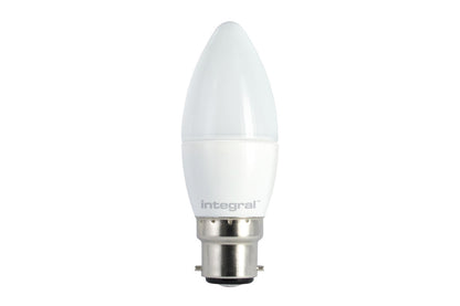 CANDLE BULB B22 500LM 5.6W 5000K DIMMABLE 240 BEAM FROSTED INTEGRAL - ILCANDB22DF027