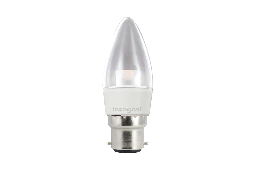 CANDLE BULB B22 250LM 3.4W 2700K NON-DIMM 240 BEAM CLEAR INTEGRAL - ILCANDB22NC011