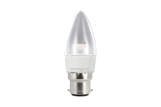 CANDLE BULB B22 250LM 3.4W 2700K NON-DIMM 240 BEAM CLEAR INTEGRAL - ILCANDB22NC011