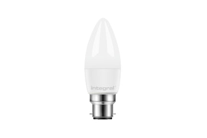 CANDLE BULB B22 470LM 4.9W 2700K NON-DIMM 250 BEAM FROSTED INTEGRAL - ILCANDB22NC016
