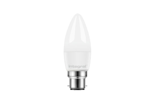 CANDLE BULB B22 470LM 4.9W 2700K NON-DIMM 250 BEAM FROSTED INTEGRAL - ILCANDB22NC016