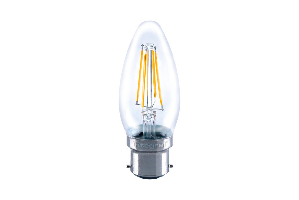 OMNI FILAMENT CANDLE BULB B22 470LM 4.2W 2700K NON-DIMM 320 BEAM CLEAR INTEGRAL - ILCANDB22NC035