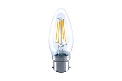 OMNI FILAMENT CANDLE BULB B22 470LM 4.2W 2700K NON-DIMM 320 BEAM CLEAR INTEGRAL - ILCANDB22NC035