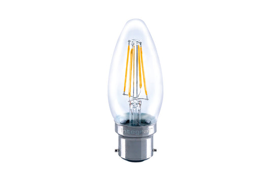 OMNI FILAMENT CANDLE BULB B22 470LM 4.2W 2700K NON-DIMM 320 BEAM CLEAR INTEGRAL - ILCANDB22NC035