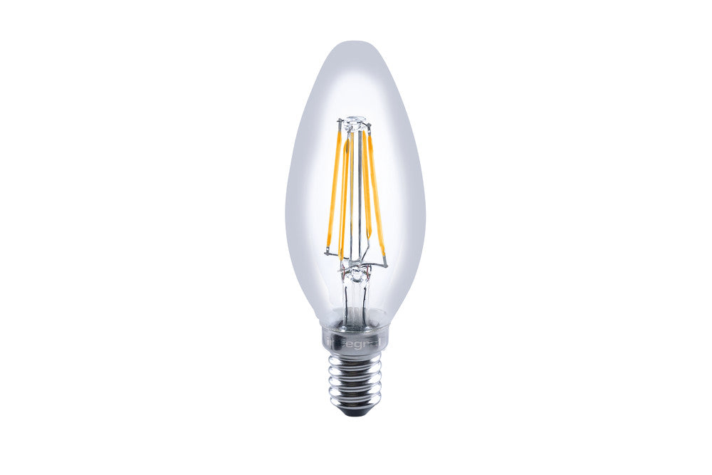 OMNI FILAMENT CANDLE BULB E14 470LM 3.4W 2700K DIMMABLE 330 BEAM CLEAR FULL GLASS INTEGRAL - ILCANDE14D050