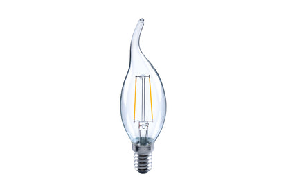 OMNI FILAMENT CANDLE BULB FLAME TIP E14 250LM 2W 2700K NON-DIMM 320 BEAM CLEAR INTEGRAL - ILCANDE14N046