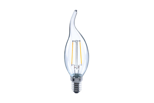 OMNI FILAMENT CANDLE BULB FLAME TIP E14 250LM 2W 2700K NON-DIMM 320 BEAM CLEAR INTEGRAL - ILCANDE14N046