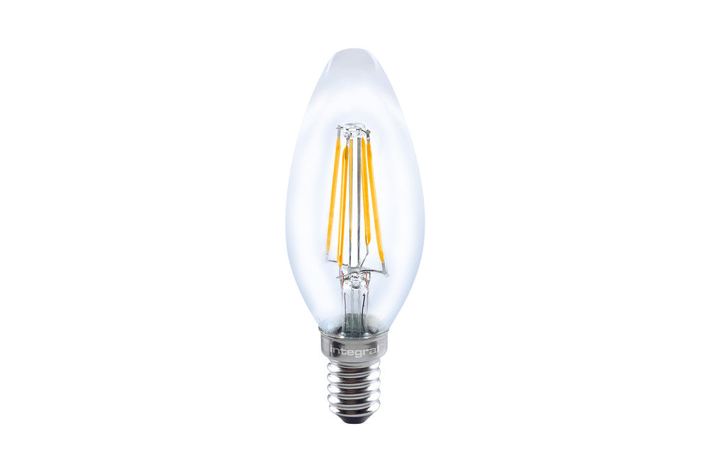 OMNI FILAMENT CANDLE BULB E14 470LM 3.4W 2700K NON-DIMM 330 BEAM CLEAR INTEGRAL - ILCANDE14NC034
