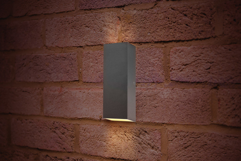 OUTDOOR DECORATIVE WALL LIGHT PABLO IP54 300LM 8W 3000K UP/DOWN LIGHT DARK GREY INTEGRAL - ILDEA010