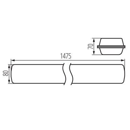 LED dustproof lighting fitting MAH LED HI