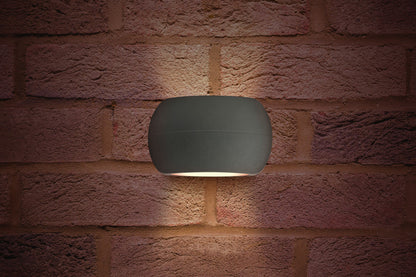 OUTDOOR DECORATIVE WALL LIGHT LUXSTONE IP54 335LM 8.5W 4000K UP/DOWN LIGHT DARK GREY INTEGRAL - ILDEA026