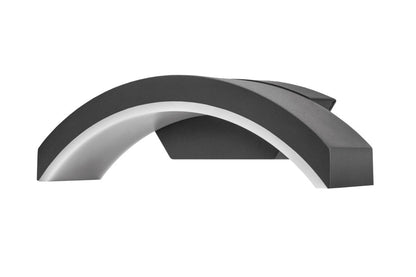 OUTDOOR DECORATIVE WALL LIGHT CURVE IP54 380LM 7.5W 4000K DOWN LIGHT DARK GREY INTEGRAL - ILDEA028