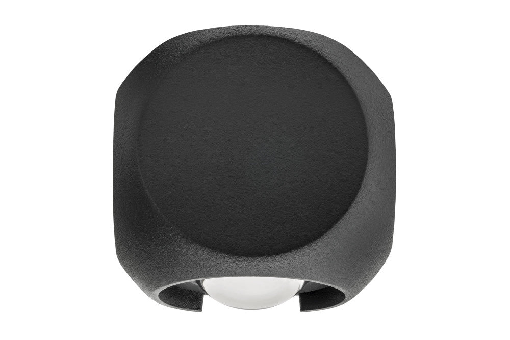 OUTDOOR DECORATIVE WALL LIGHT CROSSCUBE IP54 230LM 6W 3000K 2 WAY LIGHT DARK GREY INTEGRAL - ILDEB034