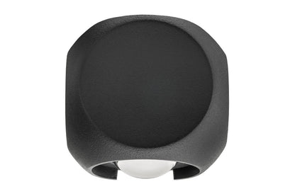 OUTDOOR DECORATIVE WALL LIGHT CROSSCUBE IP54 230LM 6W 3000K 2 WAY LIGHT DARK GREY INTEGRAL - ILDEB034